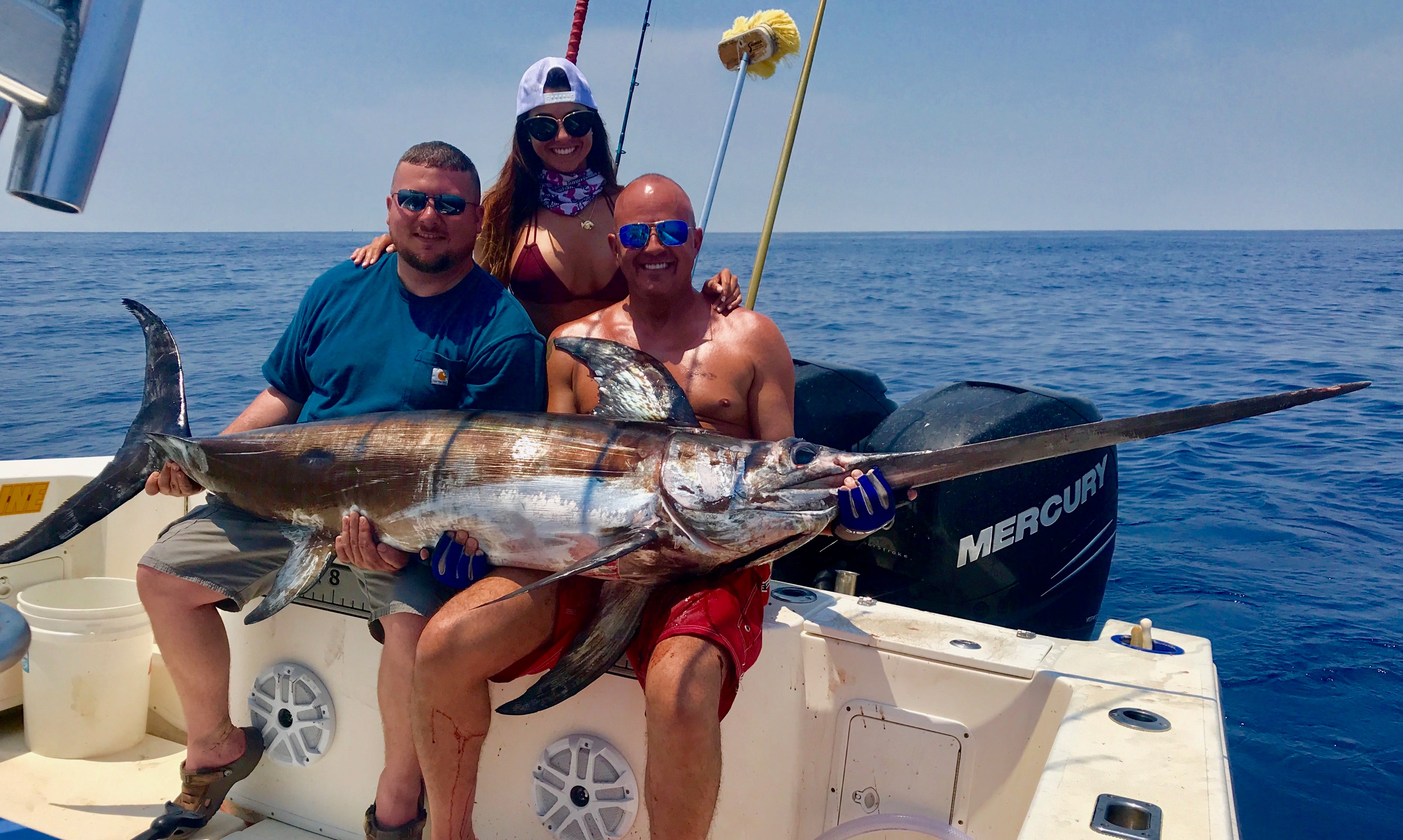 Nicole Spenc Swordfishing with Clients
